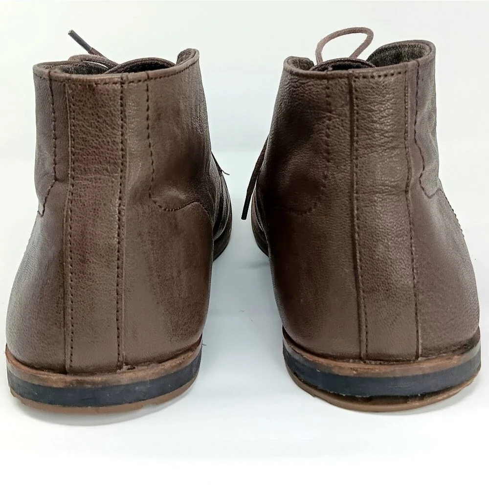 BEN SHERMAN Men’s Brown Leather Chukka Boots Size 13 Classic Casual